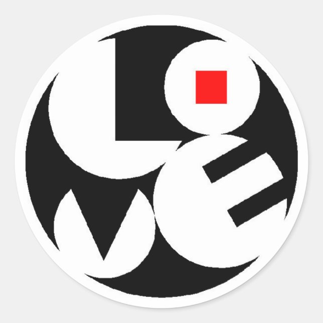 Pegatina Redonda Amar (Anverso)