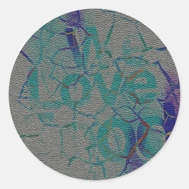 Pegatina Redonda Amar (Anverso)