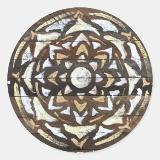 Pegatina Redonda Amar a Mandala Pegatina, Blanco