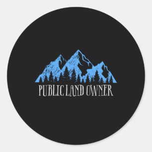 Pegatina Redonda Amar a nuestro dueño de tierras públicas