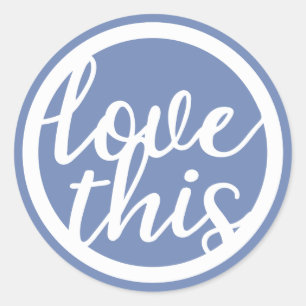 Pegatina Redonda Amar este círculo de texto