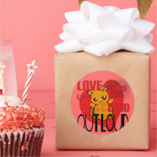 Pegatina Redonda Amar fuerte