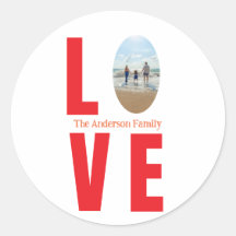 Amar la forma ovalada de la foto de la familia roj