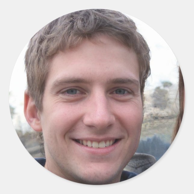 Pegatina Redonda Amar más (Anverso)