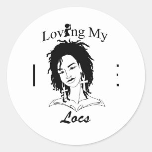 Pegatina Redonda Amar mis locs