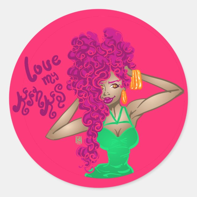 Pegatina Redonda Amar mis patas (Anverso)