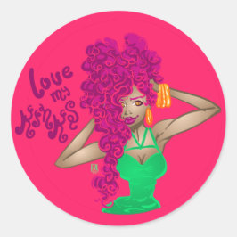 Pegatina Redonda Amar mis patas