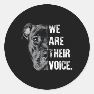 Pegatina Redonda Amar Pitbull Somos su voz