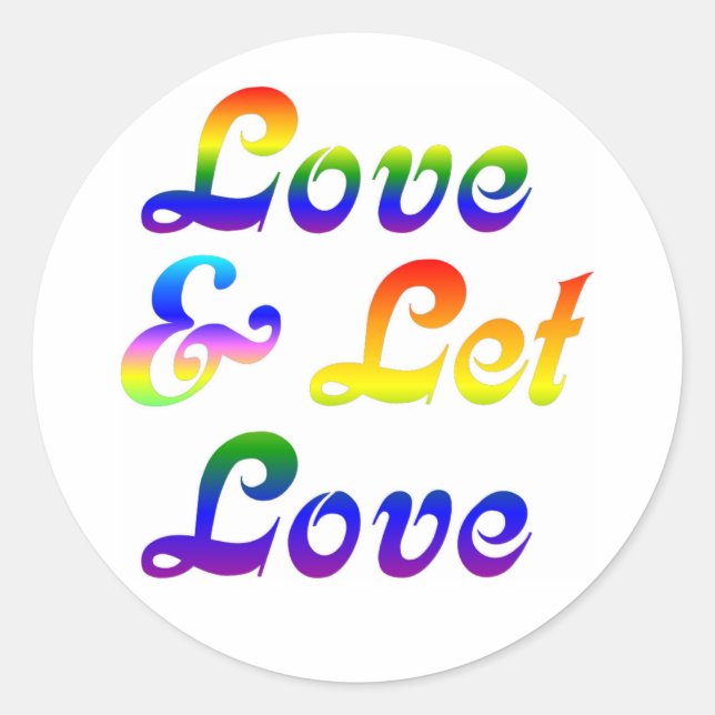 PEGATINA REDONDA AMAR Y DEJAR AMAR (Anverso)