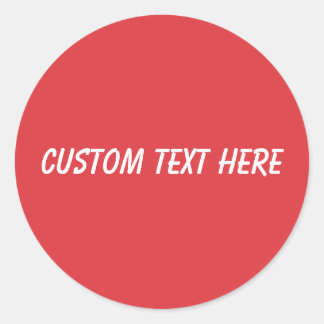 Pegatina Redonda Amaranto simple rojo sólido