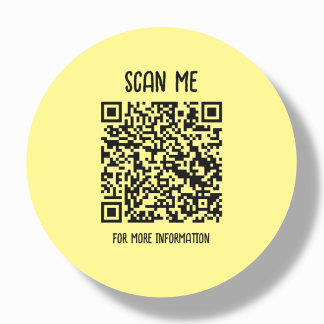 Pegatina Redonda Amarilla | Análisis de código QR de negocio