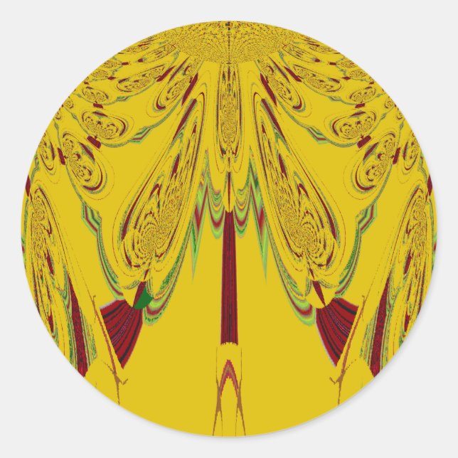 Pegatina Redonda Amarillo (Anverso)