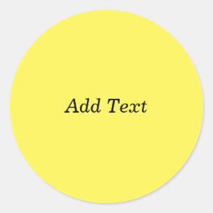 Pegatina Redonda Amarillo Crea Tu Propio Añadir Texto
