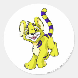 Pegatina Redonda Amarillo Kougra