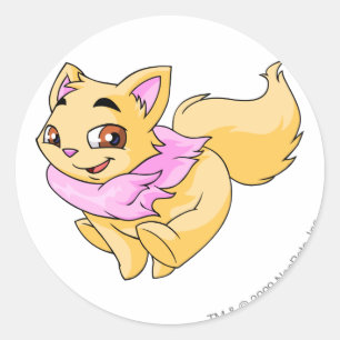 Pegatina Redonda Amarillo oscuro