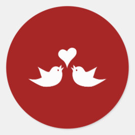Pegatina Redonda Amas amorosas con compromiso de Bodas del corazón