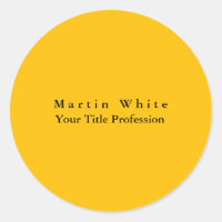 Amber Yellow Plain Elegant Profesional