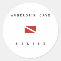 Ambergris Caye Belize Bandera de buceo Scuba