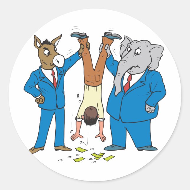 Pegatina Redonda Ambos Fiestas Suck (Anverso)