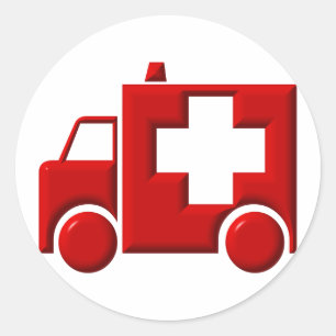 Pegatina Redonda Ambulancia / EMT
