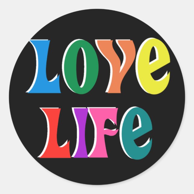 Pegatina Redonda ¡AME LA VIDA! Mensaje cristiano personalizable (Anverso)
