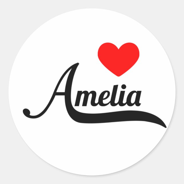 Pegatina Redonda Amelia (Anverso)