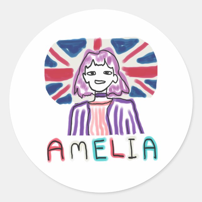 Pegatina Redonda Amelia Prevent Pathways (Anverso)