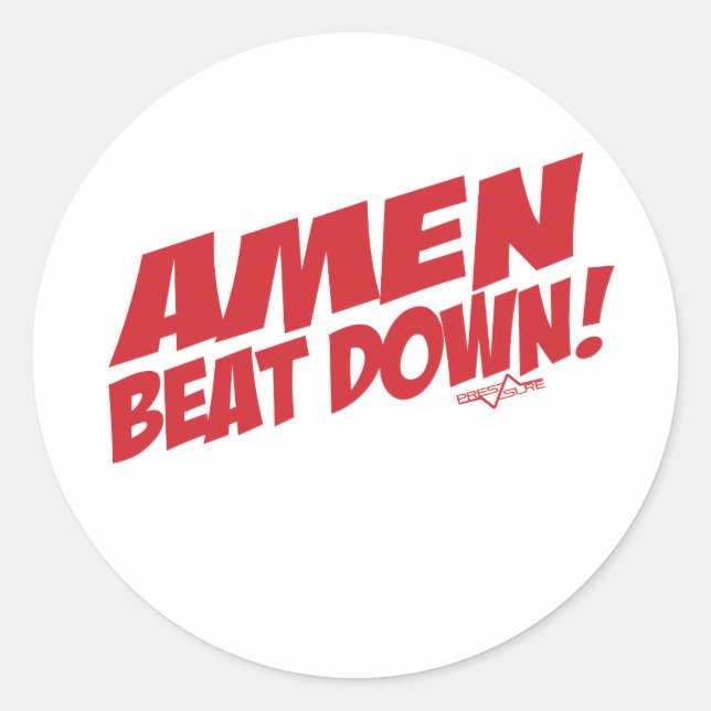 Pegatina Redonda AMEN Beatdown R (Anverso)