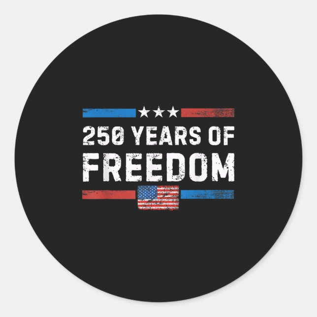 Pegatina Redonda América Semiquincentenario 4 de julio de 2026 250  (Anverso)