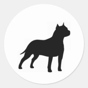 Pegatina Redonda american staffordshire terrier