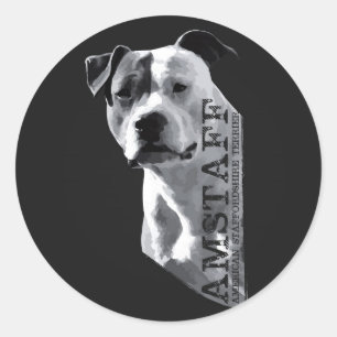 Pegatina Redonda American Staffordshire Terrier - Amstaff