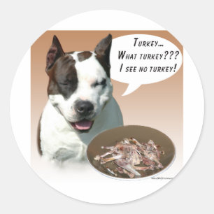 Pegatina Redonda American Staffordshire Terrier Turkey