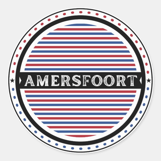 Pegatina Redonda Amersfoort City Pride Emblem – Dutch Identity (Anverso)