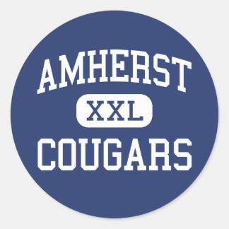 Pegatina Redonda Amherst - Cougars - Junior - Amherst Virginia