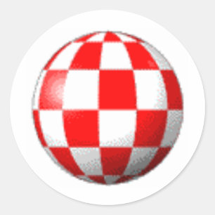 PEGATINA REDONDA AMIGA BOING BALL