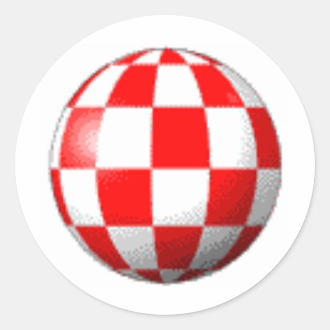 PEGATINA REDONDA AMIGA BOING BALL (Anverso)