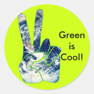 Pegatina Redonda Amigable con la Tierra