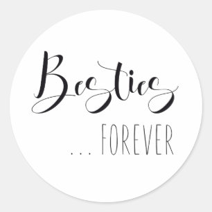 Pegatina Redonda Amigo de Besties Forever