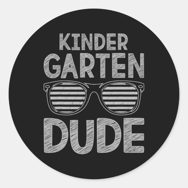 Pegatina Redonda Amigo del jardín de infancia profesores estudiante (Anverso)