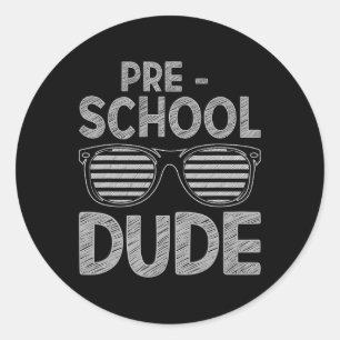 Pegatina Redonda Amigo Estudiante Prek Estudiante De Primer Día De 