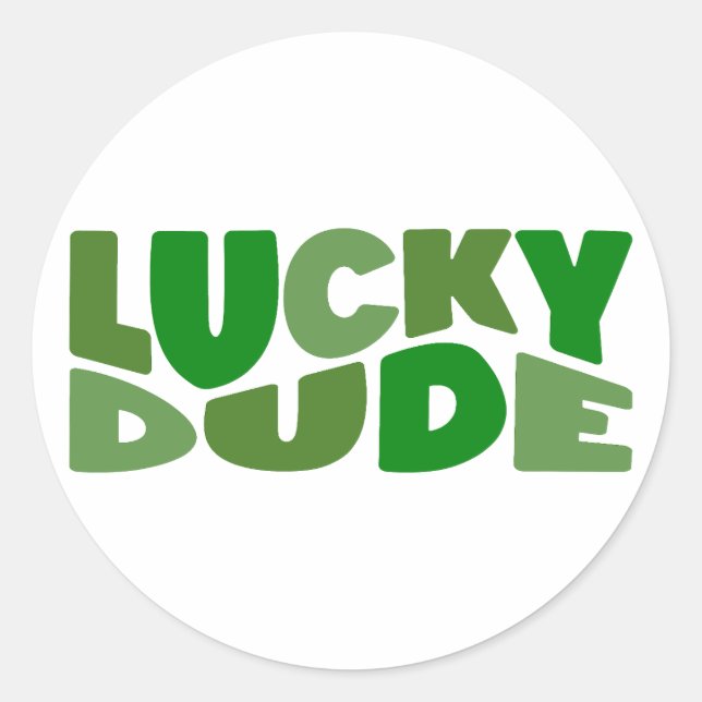 Pegatina Redonda Amigo Lucky 🍀 (Anverso)
