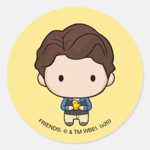Pegatina Redonda AMIGOS™   Chandler Chibi