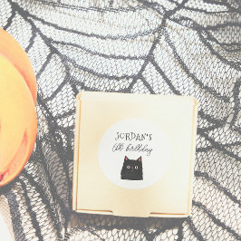 Pegatina Redonda Amigos de Halloween se burlan del favor del cumple