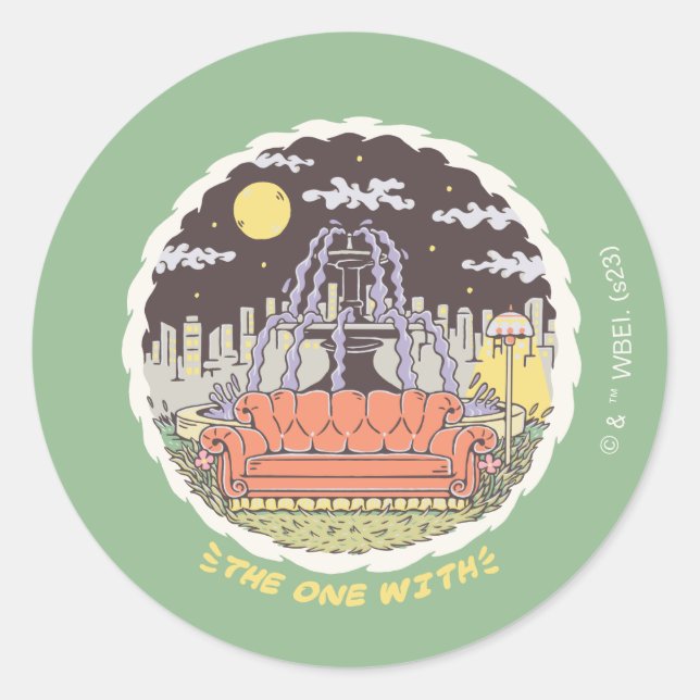 Pegatina Redonda AMIGOS™ | Fuente Personalizado (Anverso)