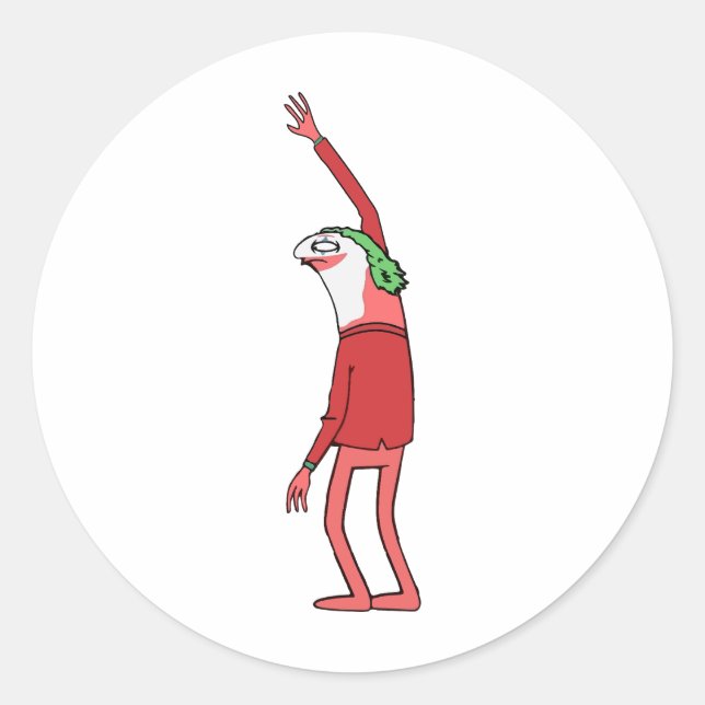 Pegatina Redonda Amigos sonrientes Alan Psychicpebbles Swim adulto (Anverso)