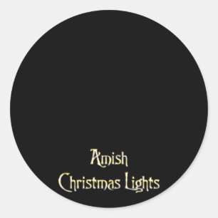 Pegatina Redonda Amish Navidades Lights