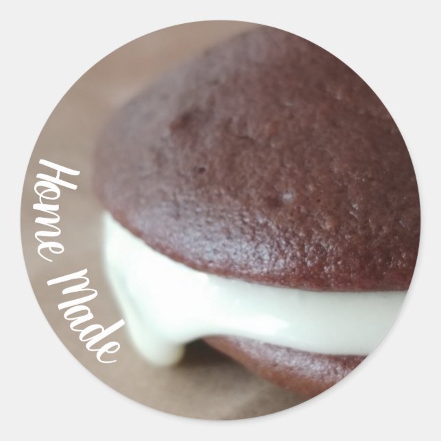 Pegatina Redonda Amish Whoopie Pie Chocolate (Anverso)