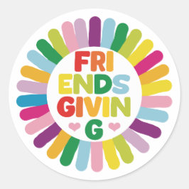 Pegatina Redonda Amistad