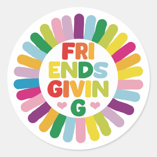 Pegatina Redonda Amistad (Anverso)