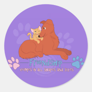 Pegatina Redonda Amistad